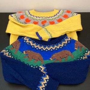 Lot of 2 Mini Boden Fair Isle Sweaters Size 6-7/122cm